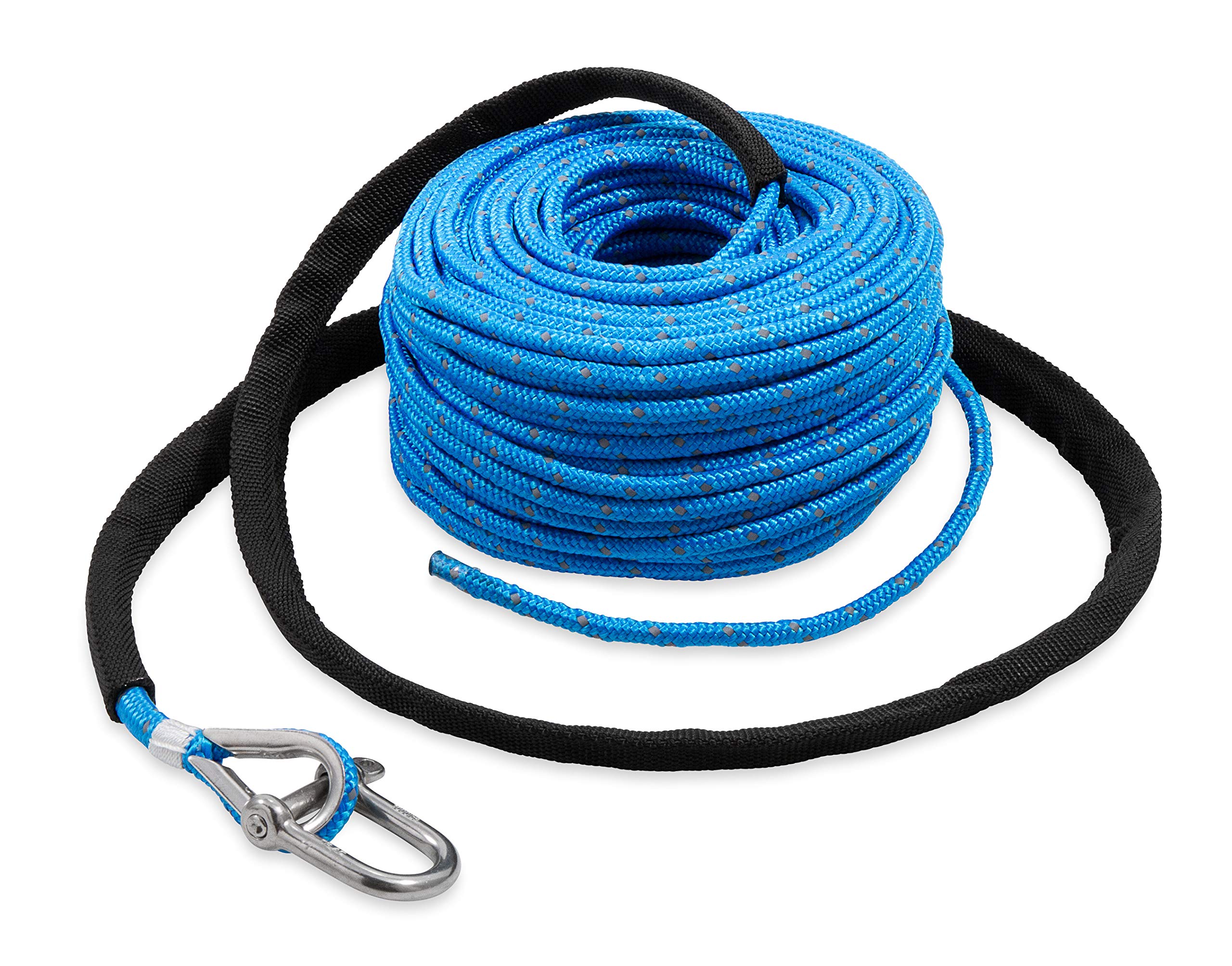 Trac Outdoor 100ft Anchor Rope | Features an 800 lb. Break Strength | Includes a Stainless Steel Anchor Shackle (69080)