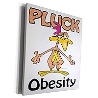 3dRose Chicken Pluck Obesity Awareness Ribbon Cause Design - Museum Grade Canvas Wrap (cw_114852_1)