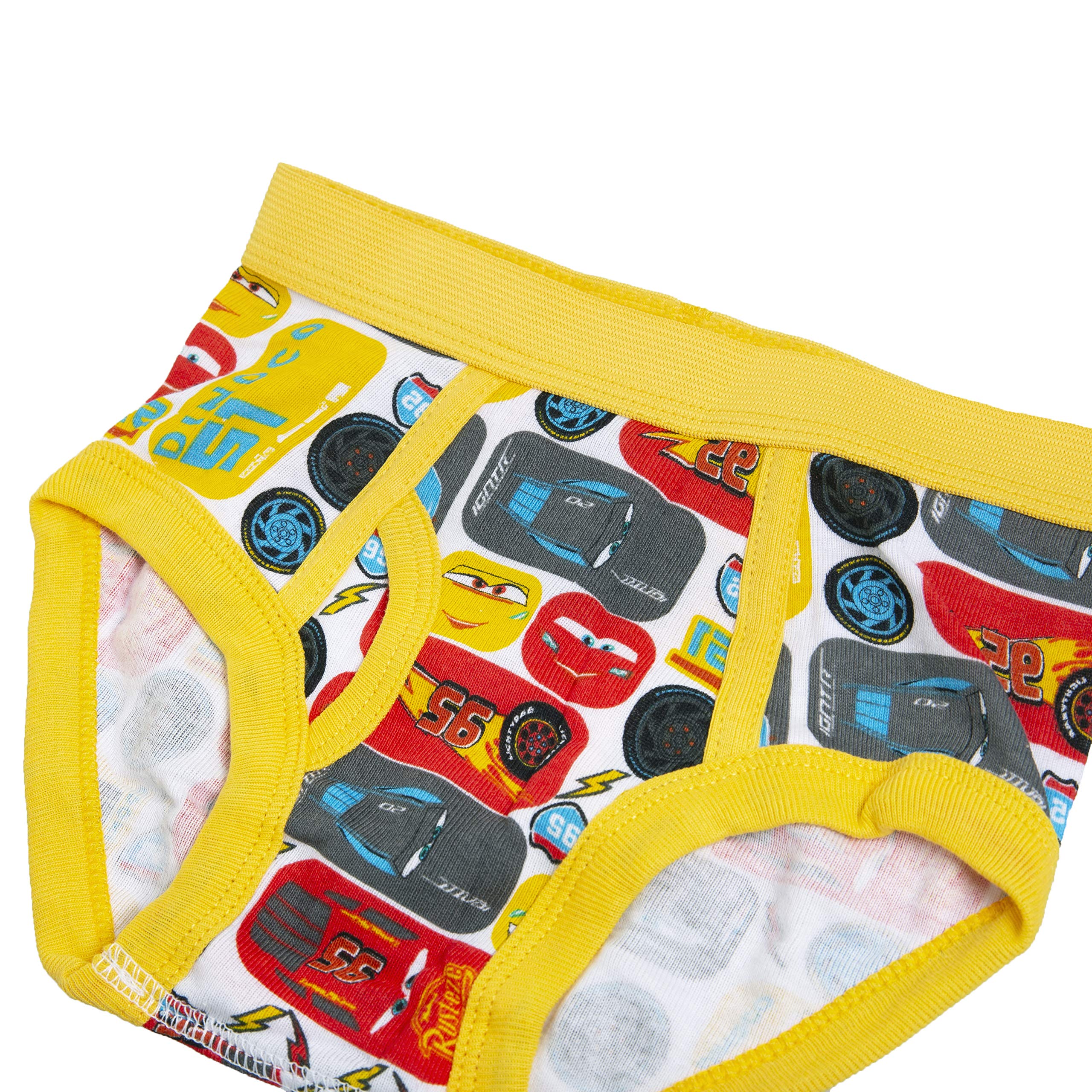 Disney Boys Pixar Cars 100% Combed Cotton Underwear with Lightning McQueen, Mater, Cruz & more Sizes 18M, 2-3T, 4T, 4, 6, 8