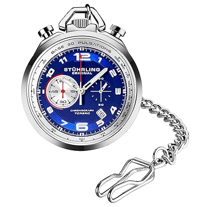 Stuhrling Original Men's Chronograph Pocket Watch