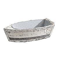 Wood Decorative Boat with Tin Insert