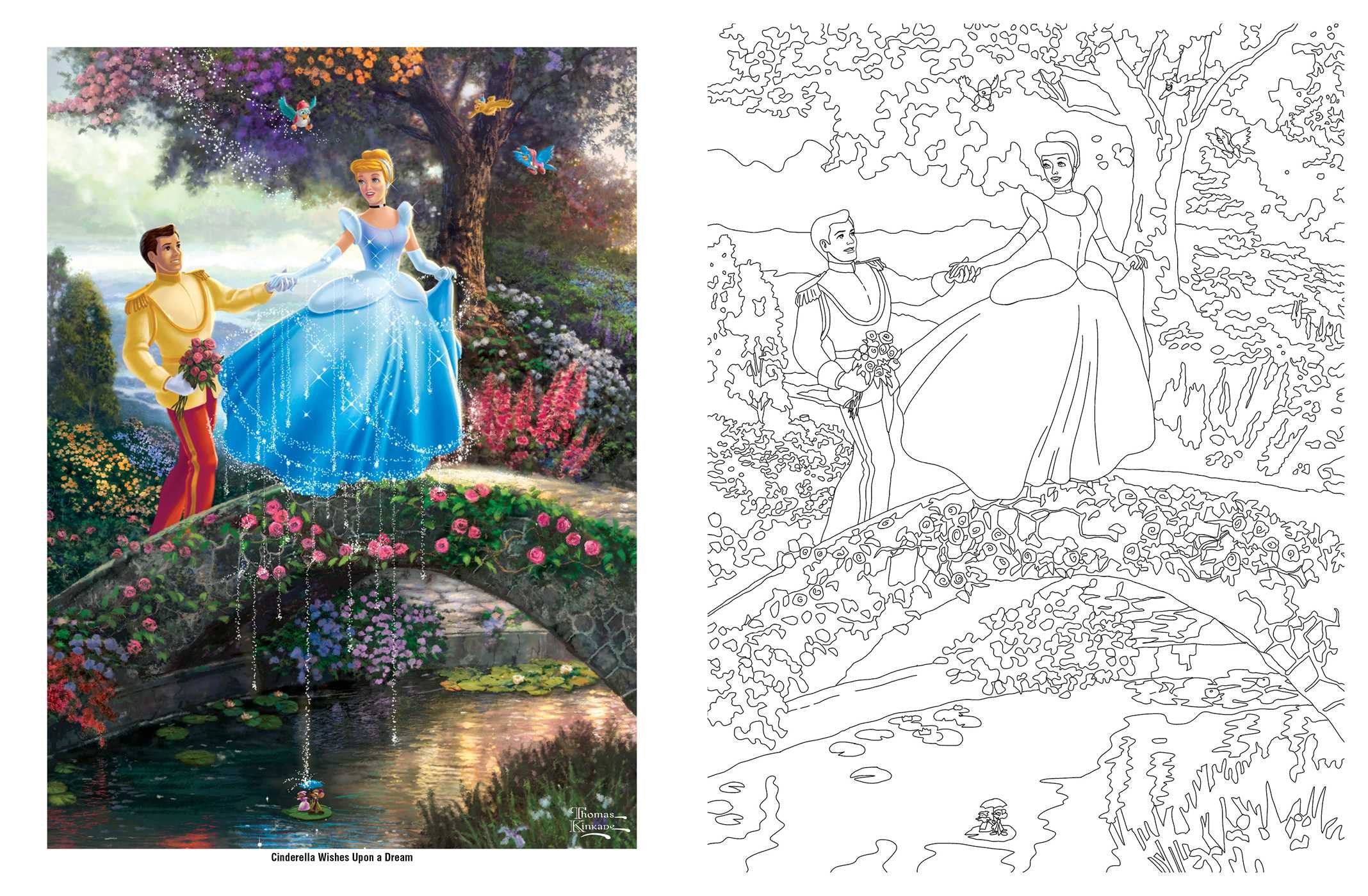 Disney Dreams Collection Thomas Kinkade Studios Coloring Book