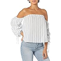 Women's Striped Off The Shoulder Top