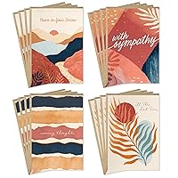 Hallmark Sympathy Cards Assortment, Painted Palms (16 Assorted Thinking of You Cards with Envelopes)