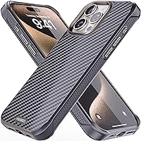 REBEL Case for iPhone 15 Pro Max [Gen-5 Aramid Fiber] Strong MagSafe Compatible, Grippy Sides, Shockproof Corners, Metal Lens + Buttons, Upgraded Protective Design, 6.7 Inch Phone 2023 (Black)