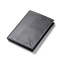 Allett Original Wallet, Onyx Black | Leather, Slim, Minimalist | RFID Blocking, Ultra Thin Bifold, Front Pocket | Holds 4-24+ Cards, Bills, Receipts | Wallets for Men & Women | Made in the USA