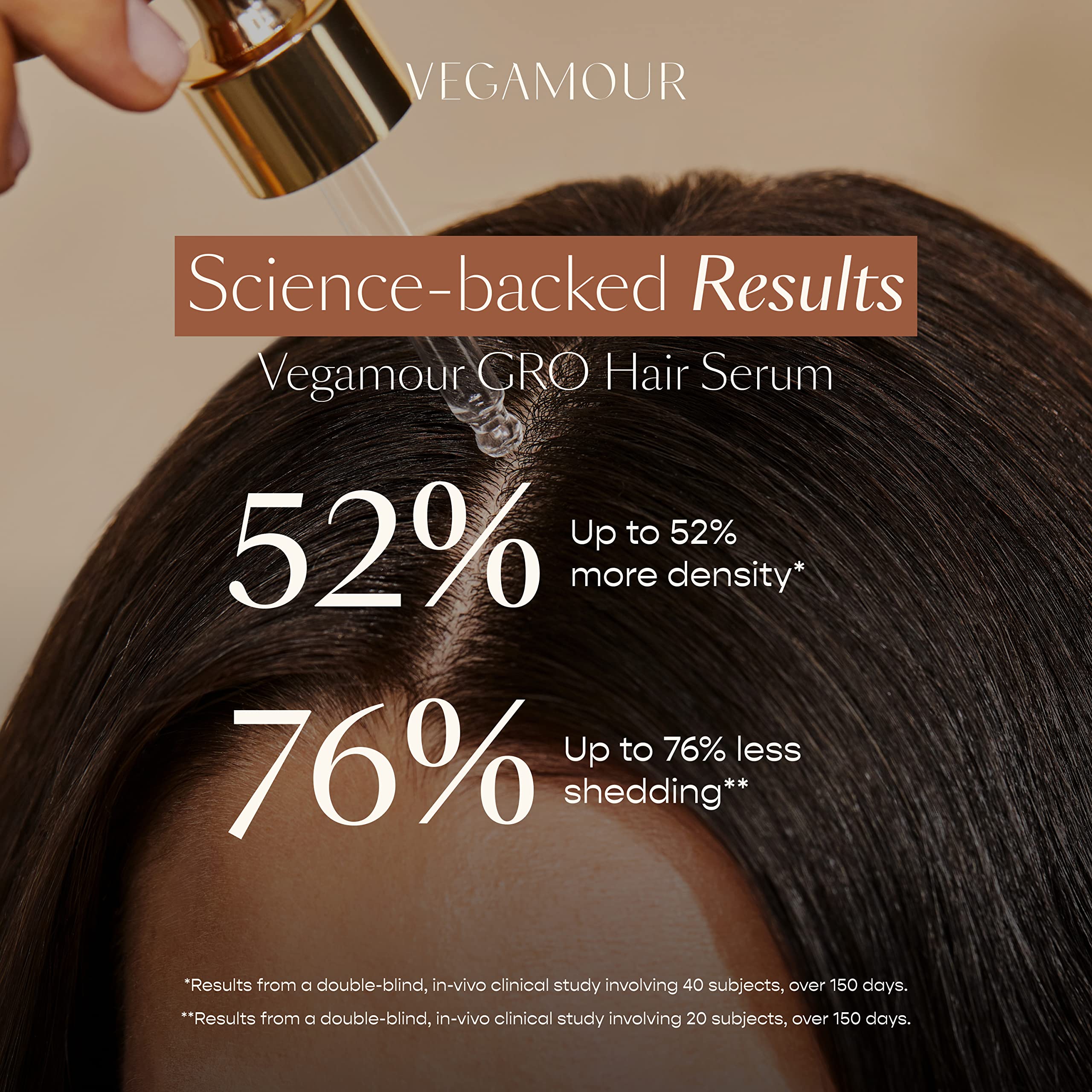 VEGAMOUR GRO Hair Serum - Hair Serum for Healthy, Thicker and Fuller Looking Hair - Caffeine for Hair and Biotin Hair Serum