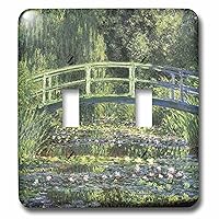 3dRose lsp_164669_2 Water Lilies and Japanese Bridge Monet Vintage Light Switch Cover