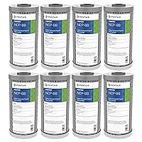 Pentair Pentek NCP-BB Big Blue Carbon Water Filter, 10-Inch, Whole House Non-Cellulose Carbon Impregnated Pleated Filter Cartridge, 10