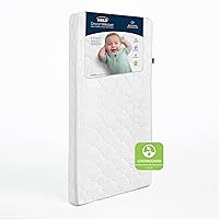 HALO DreamWeave Baby Crib Mattress and Toddler Bed, Breathable, Dual Sided 2-Stage Design, 100% Breathable Mattress, Machine Washable Cover, Hypoallergenic, Non-Toxic Materials, Greenguard Cert.
