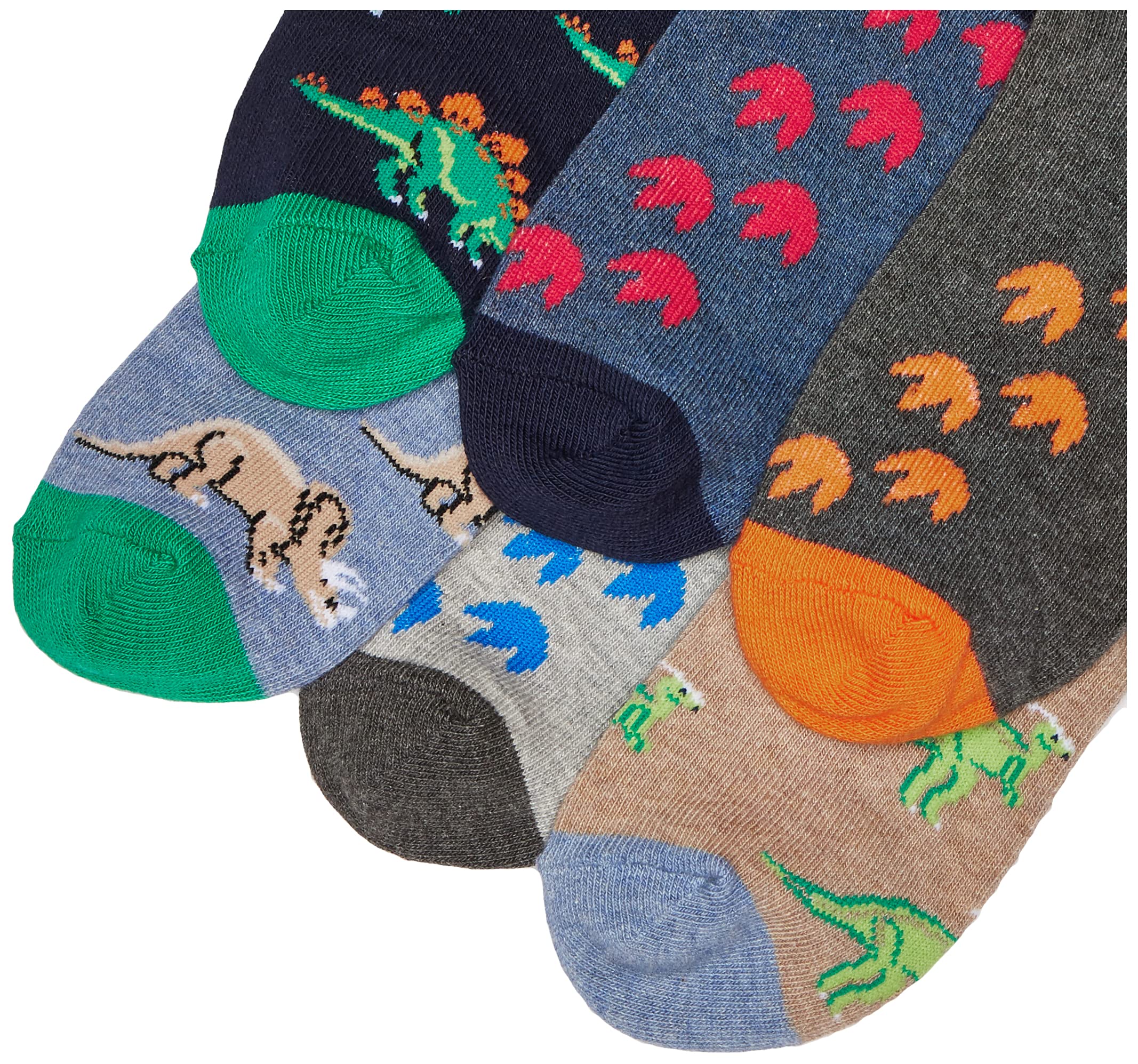 Jefferies Socks Boys' Dinosaur Pattern Cotton Crew Socks 6 Pack