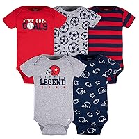 baby-boys 5-pack Short Sleeve Variety Onesies Bodysuits