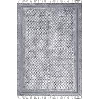 Collection Rectangular Rug - 2x3 Area Rug Grey Cotton Dhurrie Abstract Kilim Rug Indoor Outdoor Use Carpet Flatweave Rug High Traffic Area in Bedroom Dining Room Living Room