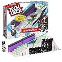 Tech Deck, Nyjah Skatepark X-Connect Park Creator, Massive Customizable Skatepark Ramp Set with Exclusive Fingerboard, Kids Toy for Ages 6 and up