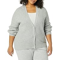 Amazon Essentials Women's Soft Touch Ribbed Blouson Cardigan-Discontinued Colors