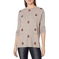 M Made in Italy Women's Polka Dot Sweater with Long Sleeve