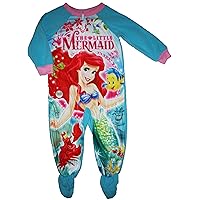 Disney Ariel The Little Mermaid Girls Footed Blanket Sleeper Pajama Size 5T