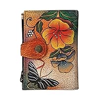 womens Leather 1700 Hand Painted Original Artwork, Compact, Wild Flower, One Size US