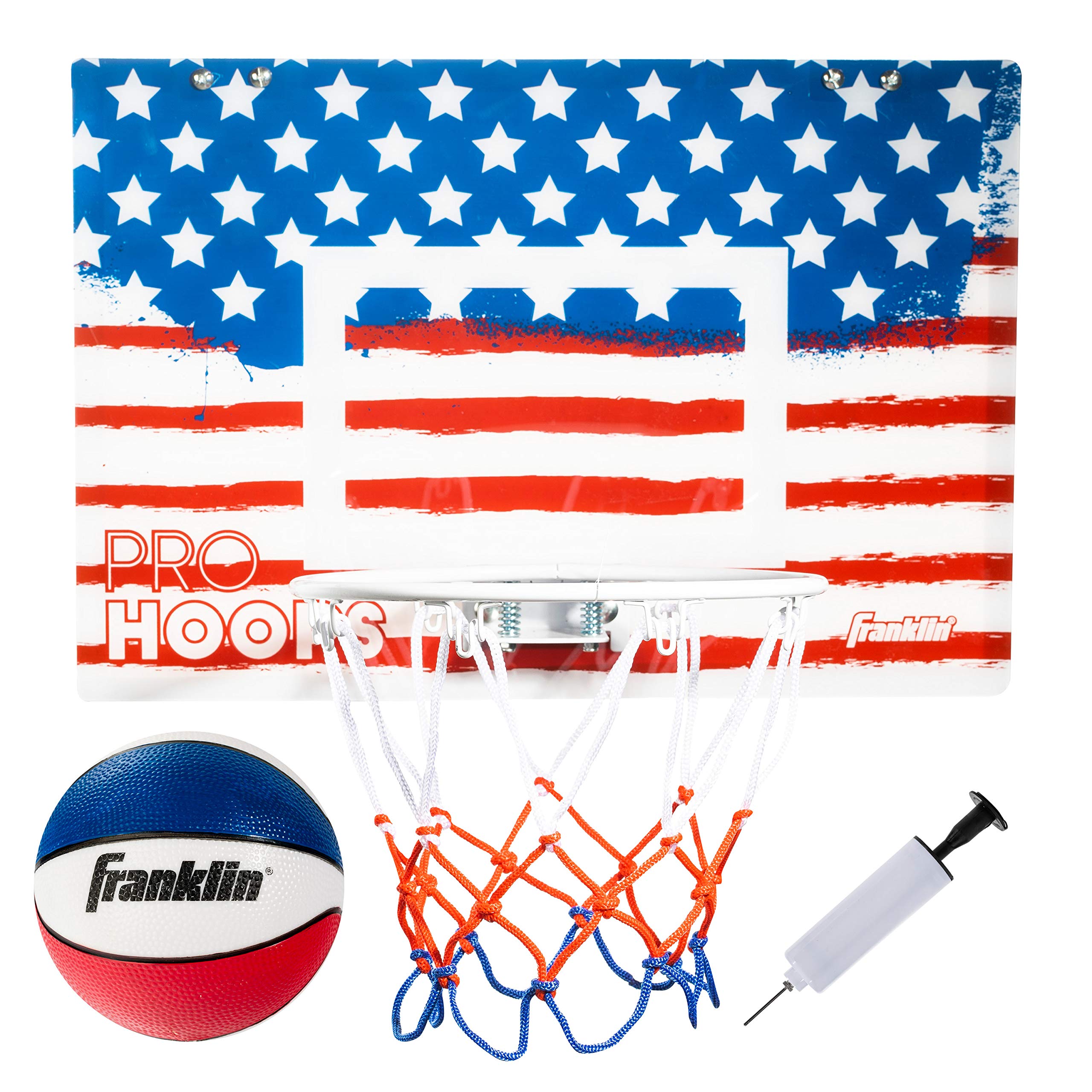 Franklin Sports Mini Basketball Hoops - Kids Indoor Over the Door Mini Hoop + Basketball Sets - Perfect Game Accessory for Bedroom + Office