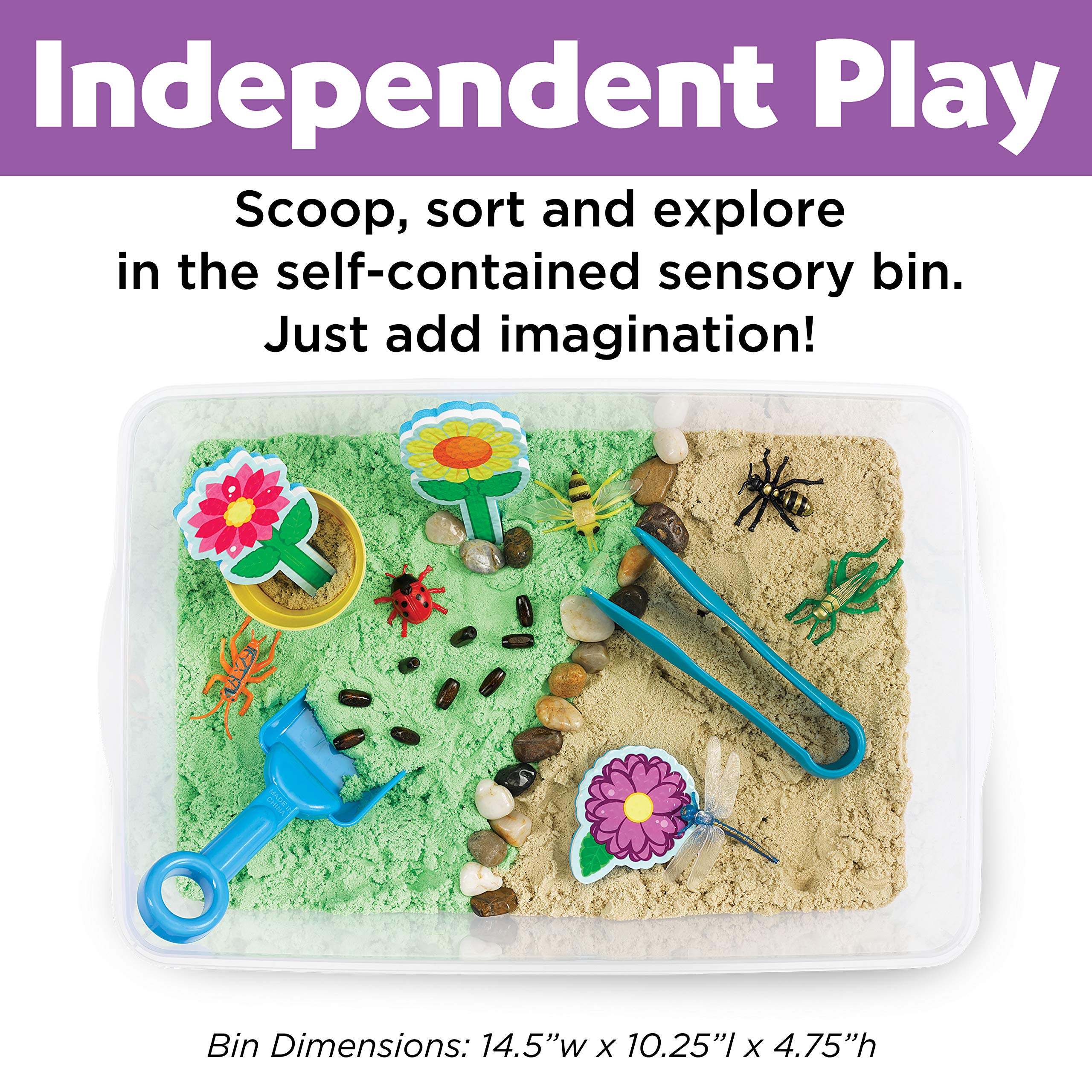 Creativity for Kids Sensory Bin: Garden and Critters - Pretend Play, Flower Garden Preschool Toys Medium