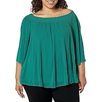 City Chic Women's Apparel Women's City Chic Plus Size Top Pleated Off Shld