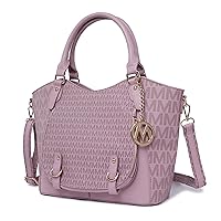 Mia K Collection Shoulder Bag for Women, PU Leather Pocketbook Top-Handle Crossbody Purse Tote Satchel Handbag