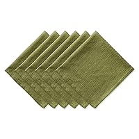 DII Variegated Tabletop Collection, Napkin Set, 20x20, Olive Green, 6 Piece