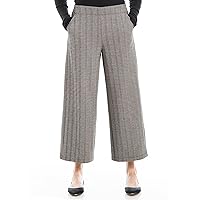 Max Studio Women's Double Knit Wide Leg Cropped Pant