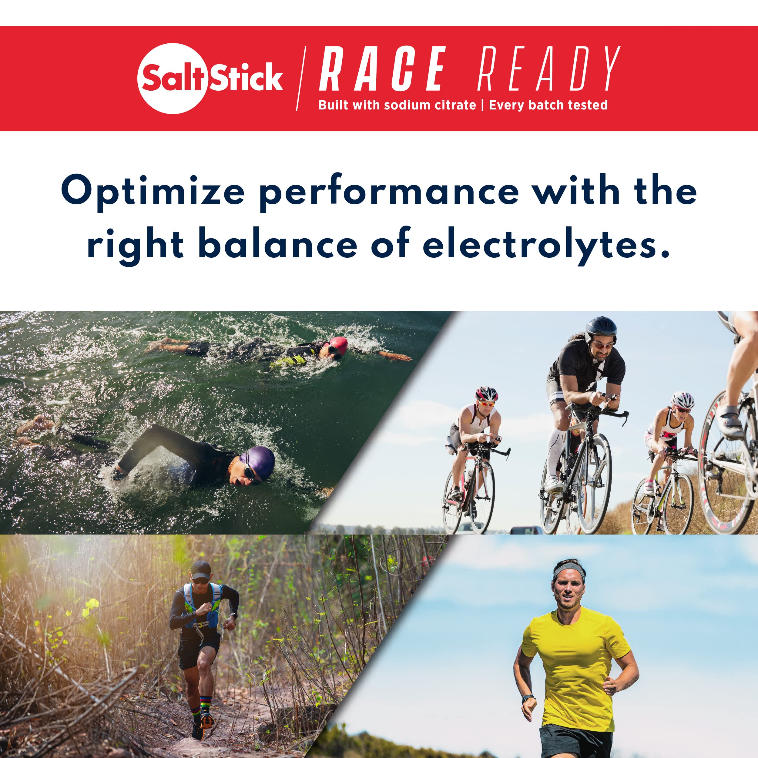 SaltStick Race Ready Caps, Informed Sport Certified Electrolyte Replacement Capsules with Sodium Citrate to Reduce Heat Stress, Muscle Cramping and Maintain Electrolyte Levels, 100 Count
