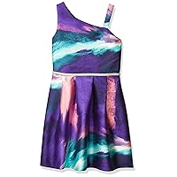 Amy Byer Girls' One Shoulder Fit and Flare Party Dress