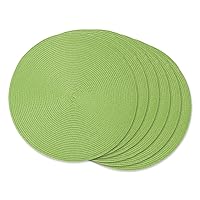 Classic Woven Tabletop Collection, Indoor/Outdoor Placemat Set, Round, 15