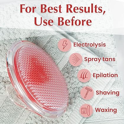 Dylonic Exfoliating Brush Razor Bumps and Ingrown Hair Treatment for Bikini Area - Eliminate Shaving Irritation for Face, Armpit, Legs, Neck, Bikini Line - Silky Smooth Skin Solution for Men and Women