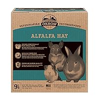 Oxbow Animal Health Alfalfa Hay - All Natural Hay for Young, Pregnant, or Nursing Small Pets - 9 lb.