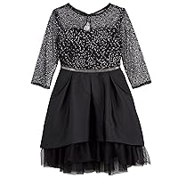 Amy Byer Girls' Mesh Fit and Flare Dress