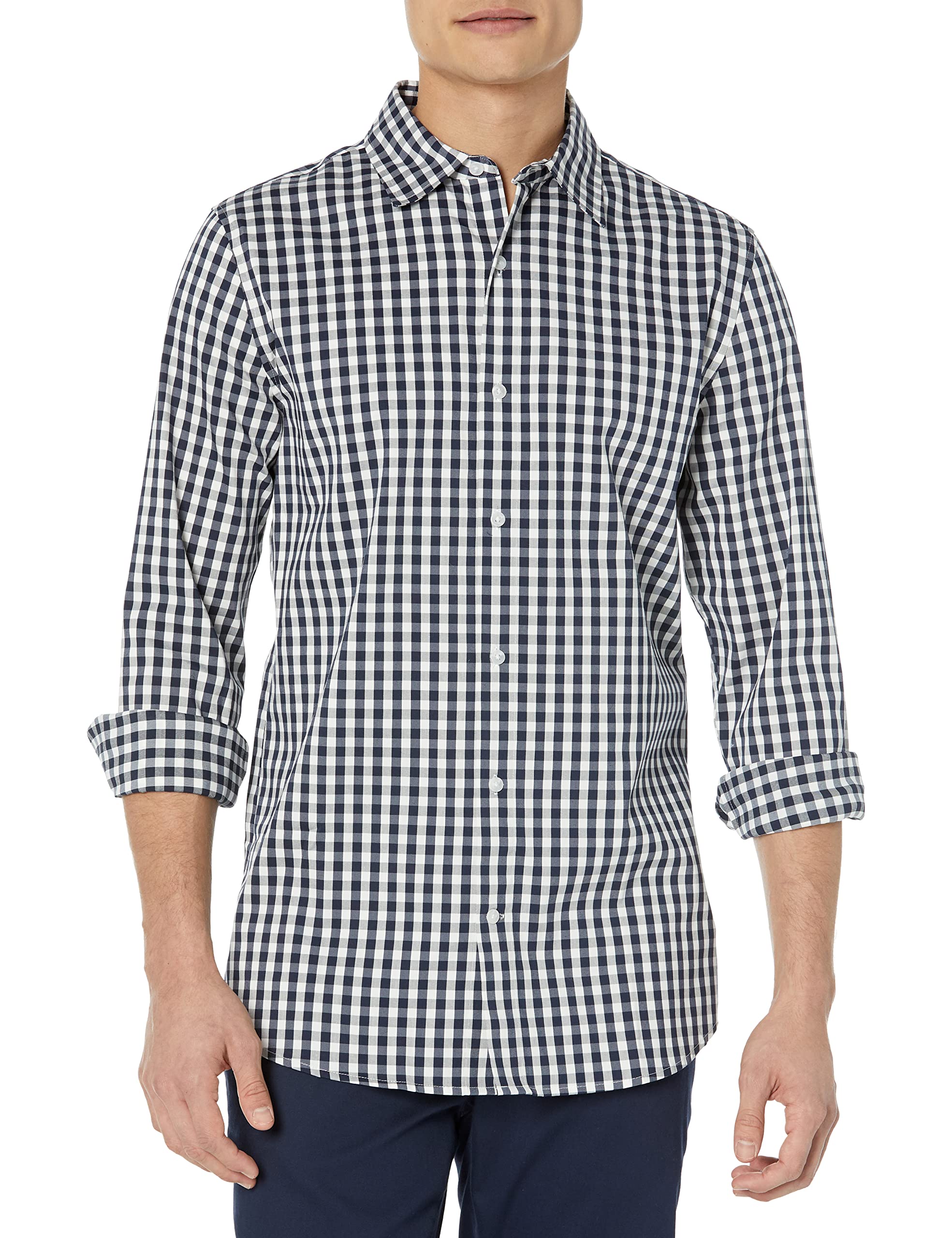 Amazon Essentials Men's Slim-Fit Long-Sleeve Stretch Dress Shirt
