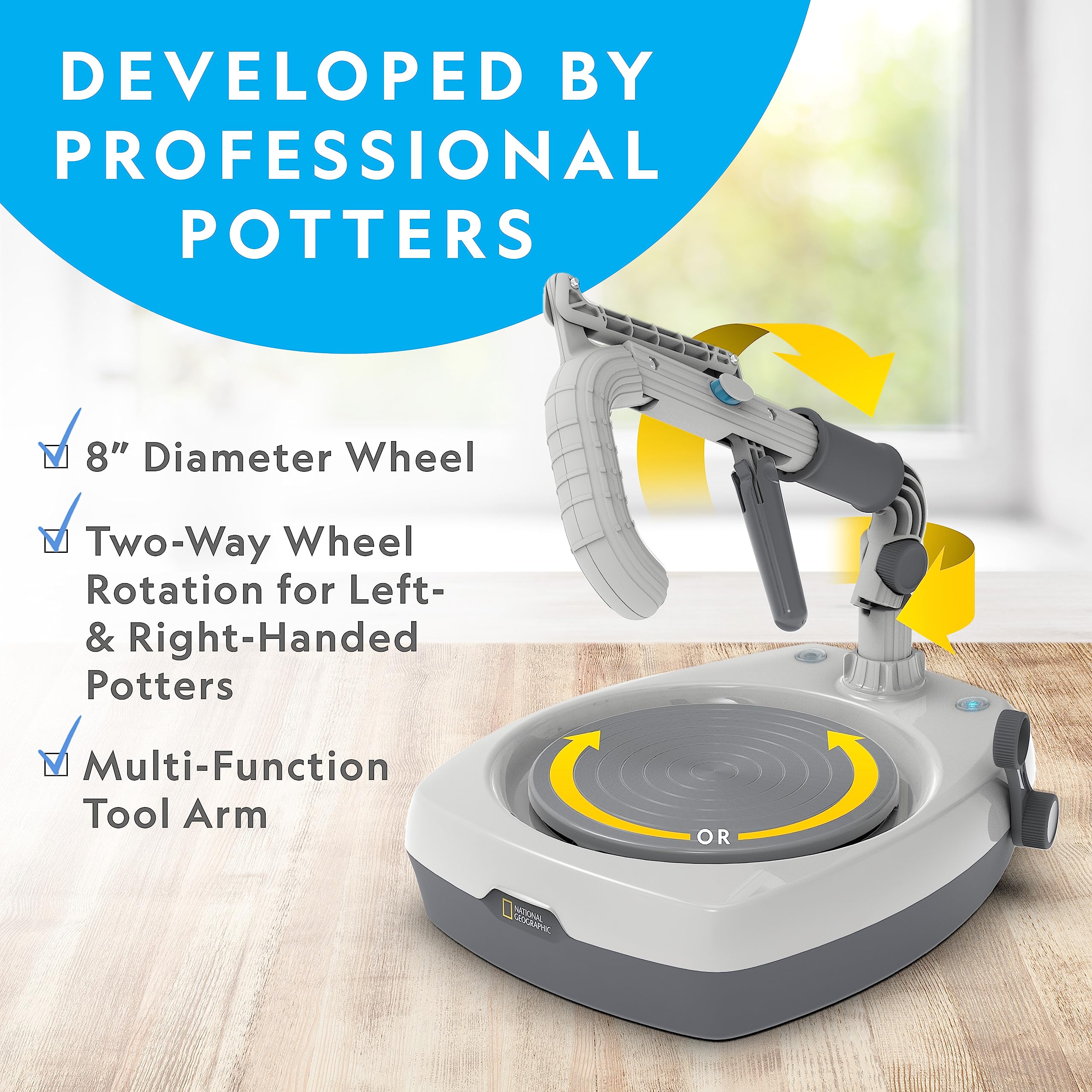 NATIONAL GEOGRAPHIC Hobby Pottery Wheel Kit - 8