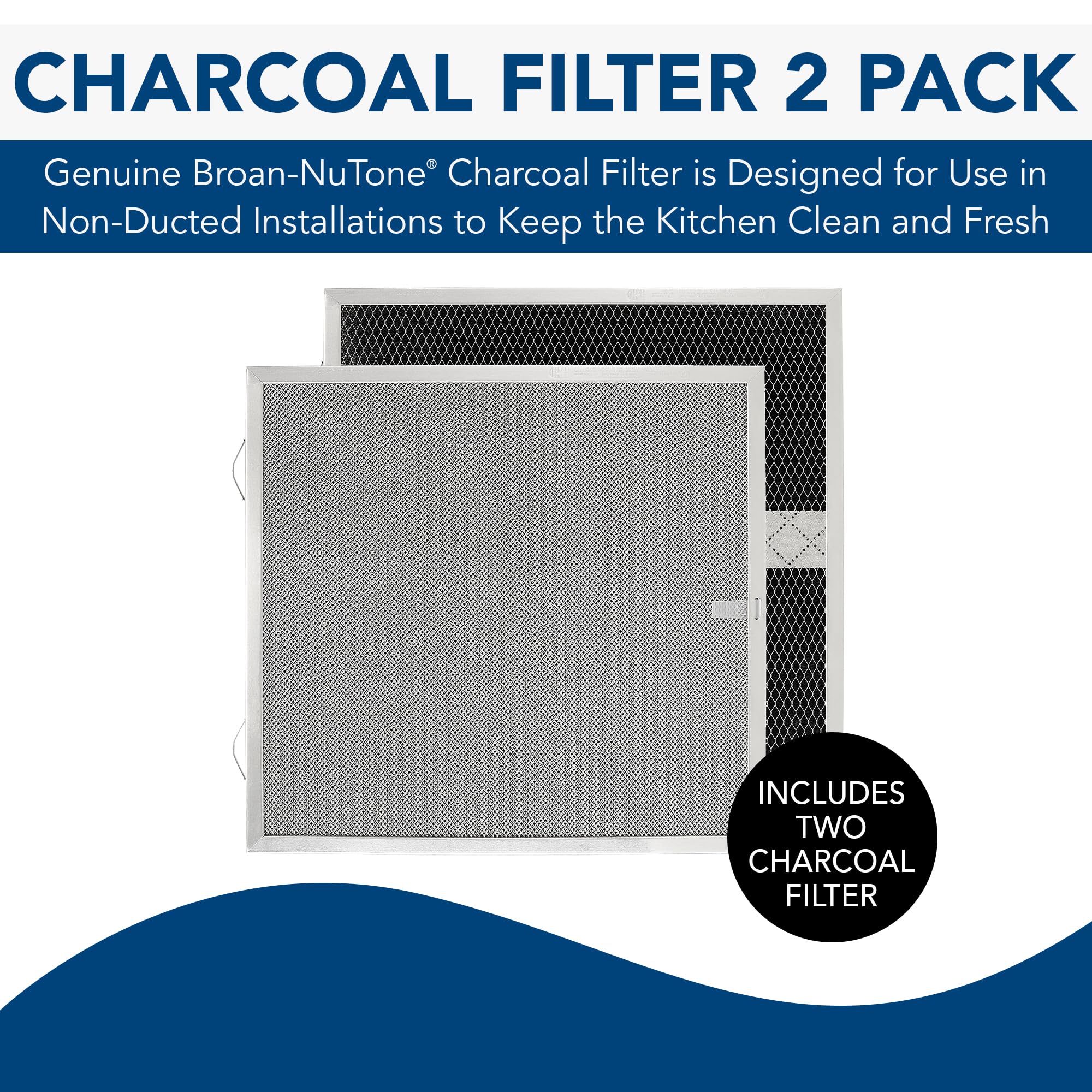 Broan-NuTone Replacement Charcoal Filter (XA) for Ductless Range Hood Single Filter Models