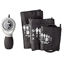 ADC 731BK Multikuf Model 731 3-Cuff EMT Kit with 804 Portable Palm Aneroid Sphygmomanometer, Small, Adult, Black