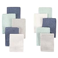 Little Treasure Unisex Baby Rayon from Bamboo Luxurious Washcloths, Denim Mint, One Size