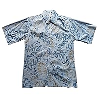 Made in USA Men's Abstract Monstera Reverse Aloha Shirt