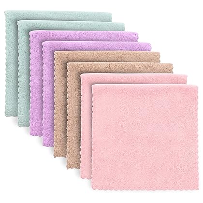 Super Soft Burp Cloths 8 Pack - Thick Baby Washcloths - Extra Absorbent - Perfect Size Large 20