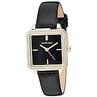 Armitron Women's Genuine Crystal Accented Leather Strap Watch, 75/5597