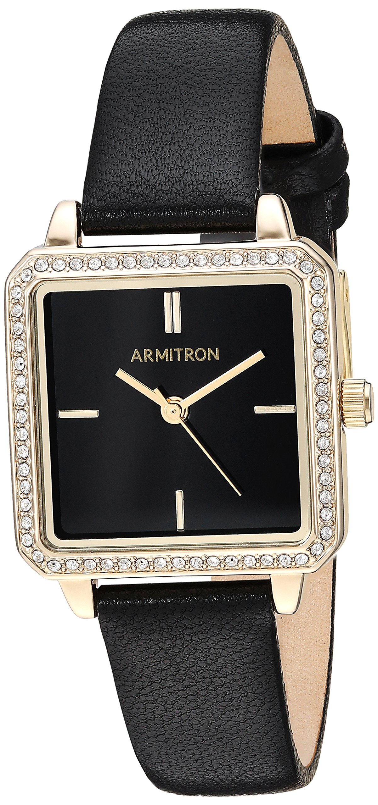 Armitron Women's Genuine Crystal Accented Leather Strap Watch, 75/5597