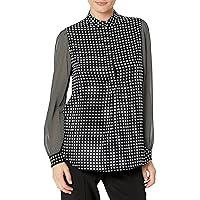 Anne Klein Women's Petite Popover Tunic-Combo Sleeves