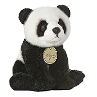 Aurora® Adorable Miyoni® Panda Stuffed Animal - Lifelike Detail - Cherished Companionship - Black 7.5 Inches
