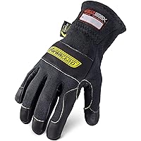 Ironclad HEATWORX HEAVY DUTY FR; Fire Resistant Gloves, handle hot items – up to 600°F (315 °C), (1 Pair), Size Small (HW6XFR-02-S),Black/Dark Grey