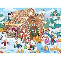 Ceaco - Disney - Together Time Collection - Holiday - Mickey’s Gingerbread House, (3) Piece Sizes - Standard, Medium, and Oversized 400 Piece Jigsaw Puzzle