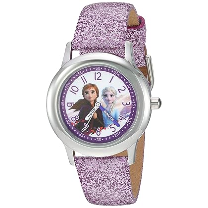 Disney Frozen Kids' Stainless Steel Time Teacher Analog Quartz Strap Watch