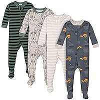 Gerber Baby-Boys 4-Pack Footed Pajamas