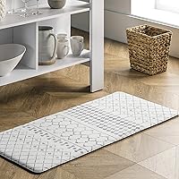nuLOOM Moroccan Blythe Anti Fatigue Kitchen or Laundry Room Comfort Mat, 2x4, Light Grey